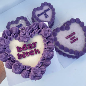 Frilly Retro LOVEHEART Cake